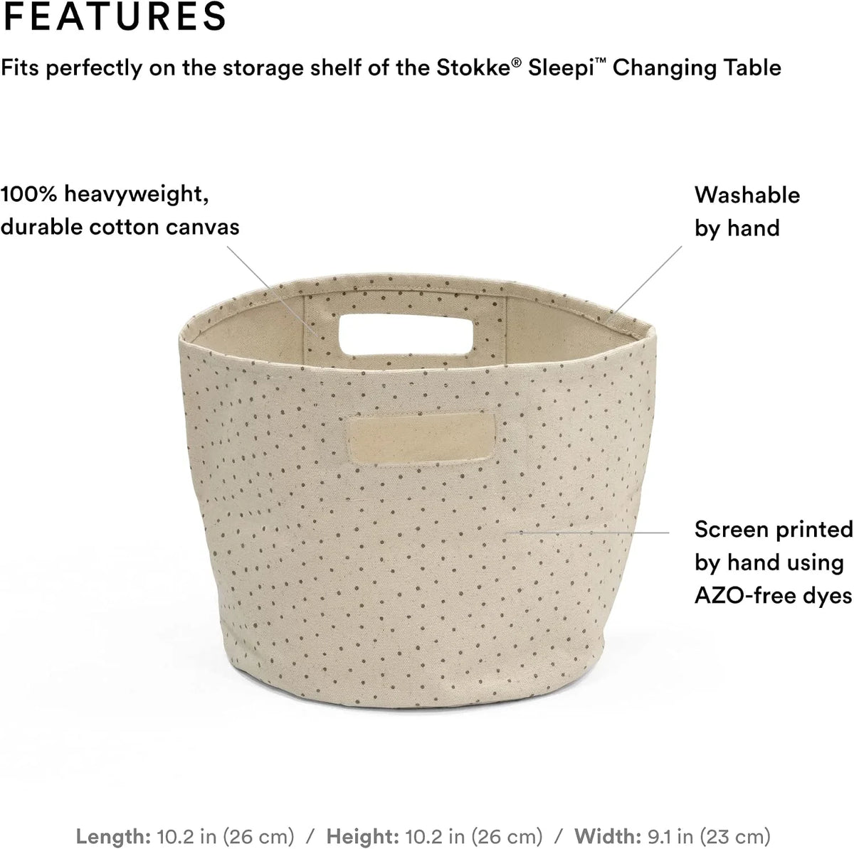 Stokke Sleepi Changing Table Shelf Basket by Pehr