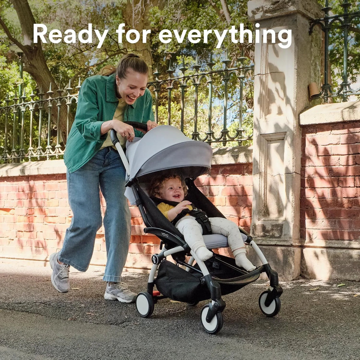 Stokke YOYO3 Travel Stroller from 6 Months, Easy Fold, Black/Aqua