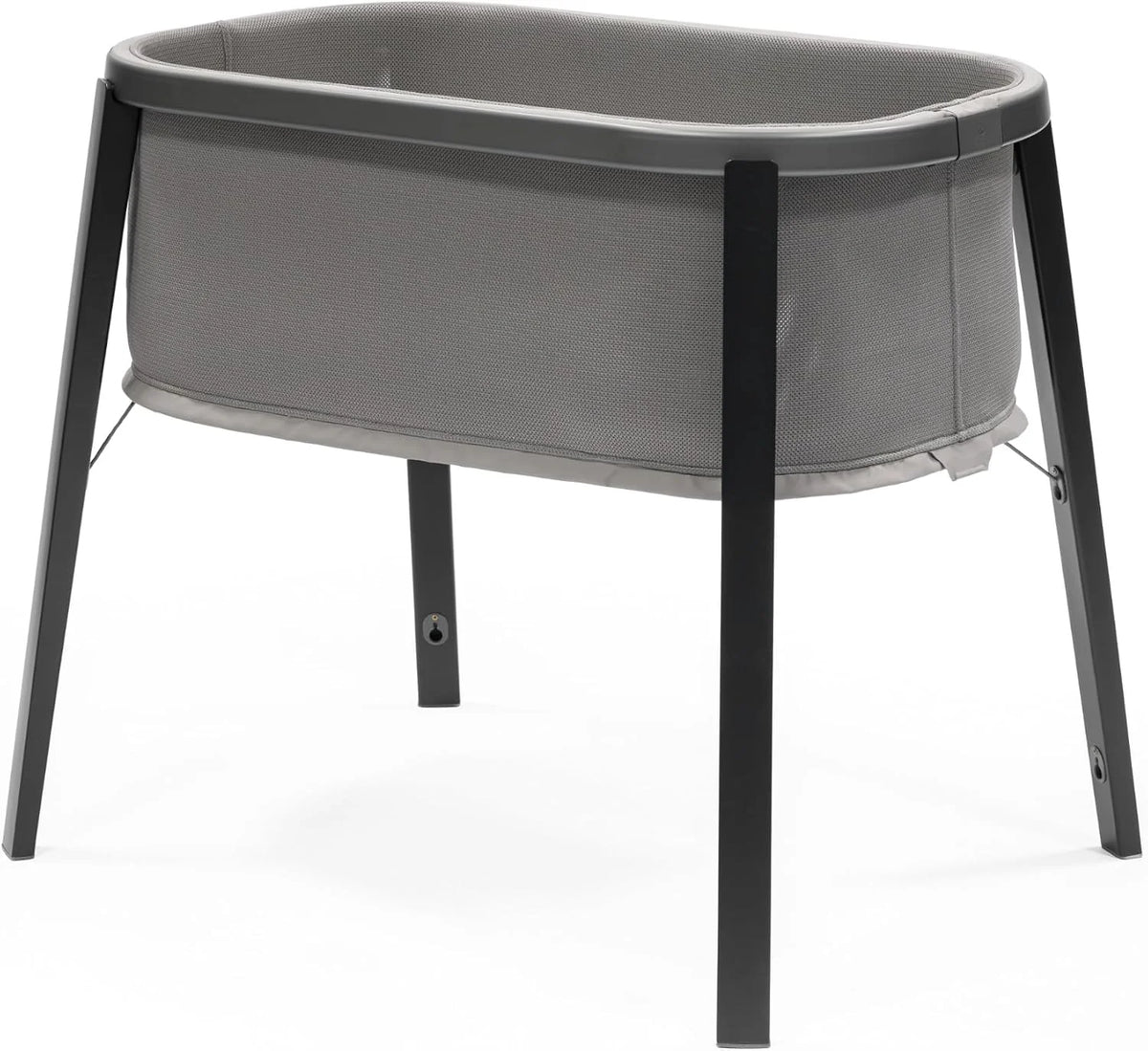 Stokke Snoozi Bassinet, Graphite Grey - Grows with Babies from Birth to 9 Months - Portable, Lightweight Design - Includes Firm Mattress