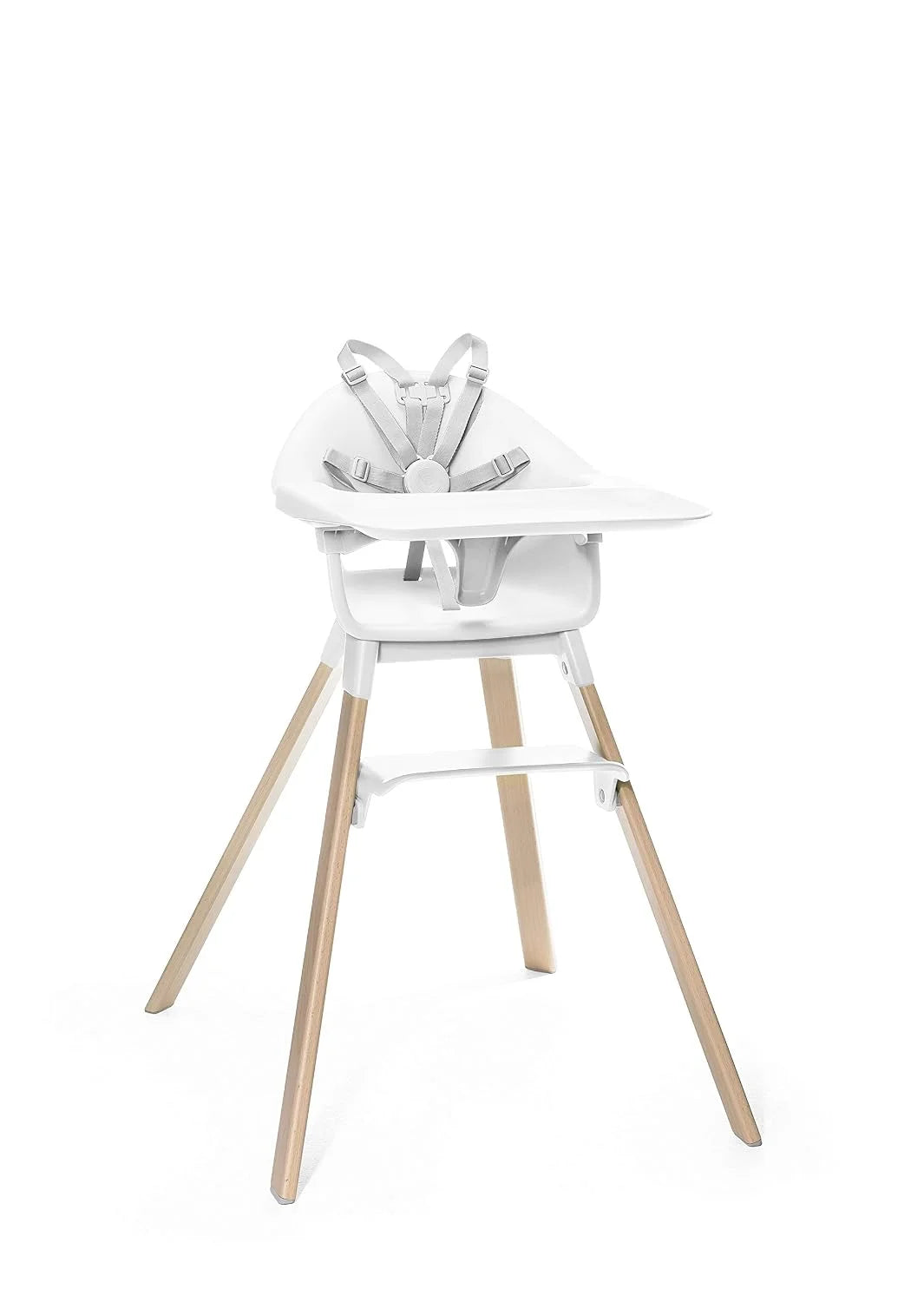 Stokke Clikk High Chair, Includes Tray + Harness, White