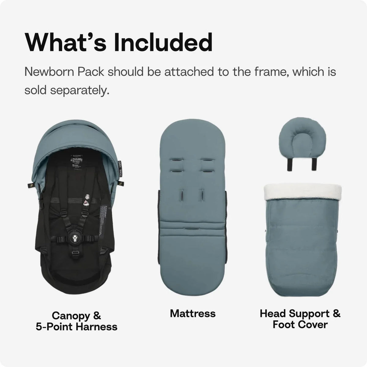 Stokke YOYO 0+ Newborn Pack, Requires YOYO3 Frame (Sold Separately), Black